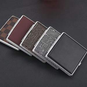Estuche para Cigarrillos Tipo C, Juego de 20 Piezas, Portátil para Hombre, 20 Cigarrillos, Carcasa Metálica con Clip Práctico - Product Image 5