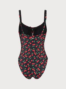 Maillot de bain une pièce sans manches imprimé pour femme, sexy, avec empiècements en maille, collection maillots de bain et bikinis - Product Image 4