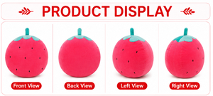 Cojín de Peluche con Forma de Sandía, Almohada Suave, Decoración para Sofá/Cama, Regalo, Juguete para Abrazar para Niños, Venta al Por Mayor OEM - Product Image 4