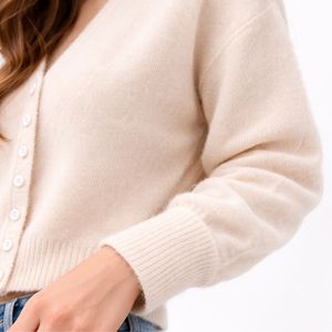 Cárdigan de Punto con Cuello en V para Mujer, Suéter Holgado Informal Ligero y Suave para Otoño, Cómodo y Elegante - Product Image 6