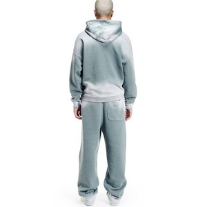 Nouvel ensemble de survêtement pour homme en coton 100% délavé au soleil, effet délavé à l'acide, haute qualité, avec impression de logo personnalisé et marque privée - Product Image 4