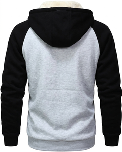 Vente en gros de sweats à capuche streetwear pour hommes, impression DTF, doublure polaire, épais, confortable, thermique, hiver, fermeture éclair, fabricant sur mesure - Product Image 4