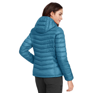 Chaqueta Acolchada para Mujer, con Capucha, Manga Larga, para Invierno, Color Sólido, Cierre de Cremallera, Ligera, Relleno de Poliéster - Product Image 2