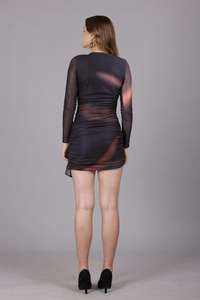 Nouvelle Robe Moulante de Luxe Tendance Style Réversible Soirée Été Printemps en Fibre de Bambou Premium Imprimé Mousseline Textile Kingsa - Product Image 2