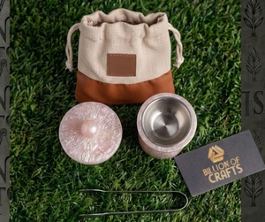 Decorative Resin Bakhoor Burner and Oud Storage Box Set with Carry Bag <b>Metal</b> <b>Tongs</b> Middle Eastern Home Fragrance - Product Image 3