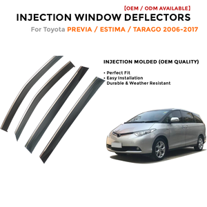 Déflecteur de vitre de voiture injecté pour Toyota PREVIA/ESTIMA/TARAGO 2006-2017 – Pare-pluie et déflecteur de vent - Product Image 2