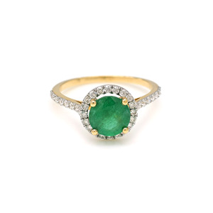 แหวนทองคำขาว 18K ประดับเพชรและมรกตธรรมชาติจาก Chordia Jewels แหวนแต่งงาน ส่งเร็ว สินค้าขายดี - Product Image 2
