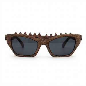 Eco Friendly Cork Wooden <b>Sunglasses</b> Custom Logo Polarized Men Women Vintage <b>Round</b> Wood Grain Eyewear Manufacturer Wholesale - Product Image 4