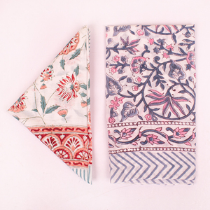 Craftjaipur Bohemian Style Block Printed Cotton <b>Bandana</b> Fashionable Trendy Women Floral Patterns Handmade Cover-Up Wraps - Product Image 1