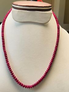5. Natural <b>Ruby</b> bead <b>necklace</b> non heated non treated 138.39 CTS 4.8-5.8 MM 18 inch premium quality gemstone jewelry nice luster - Product Image 4