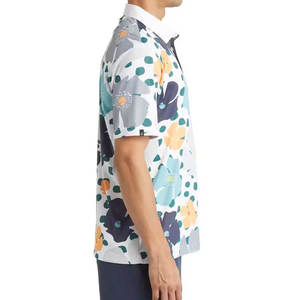 เสื้อถักคุณภาพสูง ระบายอากาศได้ดี สำหรับขายส่ง เสื้อแขนสั้นผู้ชาย พิมพ์ลายดิจิตอลตามสั่ง สไตล์สมาร์ทแคชชวล สำหรับงานโฆษณา - Product Image 5