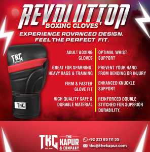 Gants de boxe professionnels Revolution, mousse moulée par injection haute résistance, protection supplémentaire des jointures pour l'entraînement et le sparring - Product Image 2