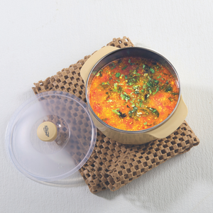 Luxury <b>large</b> capacity serving bowl with transparent cover durable kitchen <b>storage</b> <b>container</b> for dining table use - Product Image 6