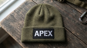 Bonnet en tricot vert olive pour homme, bonnet d'hiver à revers, unisexe, streetwear, bonnet ajusté, logo personnalisé, vente en gros, accessoire de mode - Product Image 5