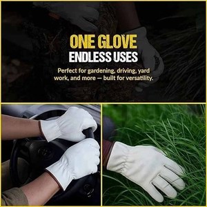 Gants de conducteur en cuir grainé de vachette, résistants à la chaleur et aux étincelles, pour la sécurité industrielle, durabilité robuste, vente en gros, gants de jardinage - Product Image 5