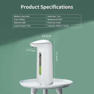 Dispenser di sapone per mani senza contatto a induzione a infrarossi automatica 16.9OZ Dispenser di sapone liquido per cucina Hotel - Product Image 6