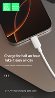Câble USB de charge rapide 60W 27W 1M Ultra durable Câble de données à cœur en cuivre de haute pureté pour téléphone/tablette