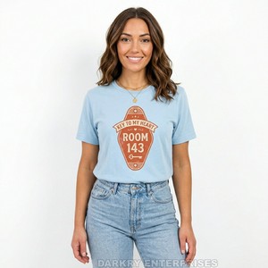 Custom Women Retro T-Shirt Vintage Motel <b>Key</b> Graphic Tee Light Blue Cotton Tshirt Manufacturer Wholesale Bulk Apparel Supplier - Product Image 1