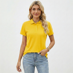 Polo Casual para Mujer, Algodón Suave, Cómodo y Transpirable, Manga Corta, Prenda Básica de Verano, Top de Moda con Servicio OEM - Product Image 4