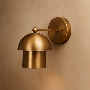 Applique murale artisanale Calvin en laiton brut, style Mid-Century Modern, pour salons, salles à manger, chambres et couloirs - Product Image 6