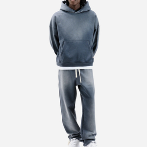 Meilleurs fabricants de vêtements : Survêtements délavés pour hommes, prix de gros, vêtements décontractés, survêtement uni et vierge pour hommes, en vente - Product Image 1