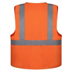 100% Polyester Reflective Safety Vest with Front Zipper and Logo High Visibility Work Wear Safety Vest For Security - Product Image 2