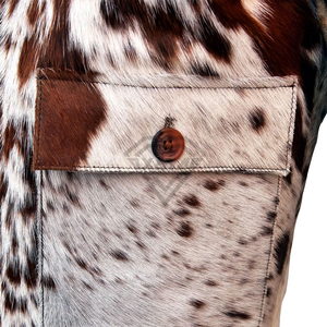 Premium Luxury Cowhide Real Hair On <b>Leather</b> <b>Jacket</b> <b>Men</b> Genuine Cow Skin Trucker Coat Custom Manufacturer High Quality Slim Fit - Product Image 5