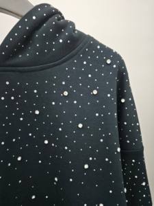 Custom Design Pullover Hooded <b>Sweatshirt</b> Rhinestone & Crystal <b>Work</b> Hoodies Hip Hop Style Streetwear Hoodie for Men and Women - Product Image 4