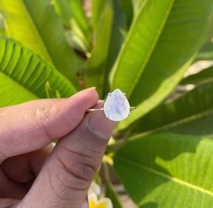 Pear Moonstone <b>Ring</b> Sterling <b>Silver</b> Teardrop Gemstone Handmade Jewelry Minimalist Women Elegant Statement <b>Ring</b> - Product Image 1