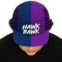 Casquette de camping unisexe, design bicolore, fermeture arrière réglable, impression en caoutchouc, broderie 3D, look streetwear moderne, casquette sur mesure