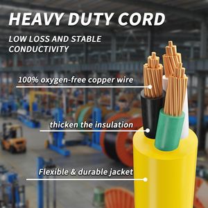 Cavo di prolunga per esterni da 7,6 m, calibro 12/3, resistente alle intemperie, con indicatore luminoso, prese multiple, 3 cavi di alimentazione - Product Image 4