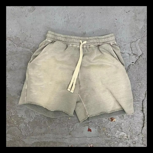 กางเกงขาสั้นผ้าฝ้ายหนานุ่มแบบสั่งทำพิเศษ พร้อมงานปักแบบดิสเทรส สไตล์วินเทจสีซีดจาง ตัดเย็บขอบอย่างประณีต เป็นมิตรต่อสิ่งแวดล้อม - Product Image 6