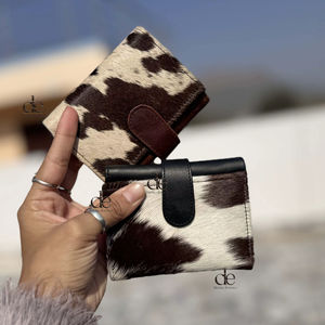 Nouvelle Pochette de Luxe en Cuir de Vachette Véritable, Design Unique, Multi-usages, Style Western, Vente Flash, Petits Portefeuilles en Cuir de Vachette Véritable pour Femmes - Product Image 1