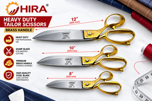 HIRA 24513 Heavy Duty <b>Scissor</b> with Brass Handle - Product Image 4