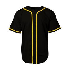 Chemise de baseball personnalisée à boutons, grande taille, t-shirt de sublimation, logo brodé, nom, numéro, maillot de baseball pour hommes et jeunes - Product Image 1