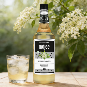น้ำเชื่อมดอกเอลเดอร์ฟลาวเวอร์ Mojee 1000 มล. รสชาติหอมหวานสดชื่นในขวด ไม่มีสารแต่งกลิ่นสังเคราะห์ สำหรับทำค็อกเทล - Product Image 2