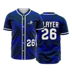 Custom Sublimation Full <b>Button</b> Baseball Jersey <b>Half</b> Sleeve Softball Uniform <b>Shirt</b> Men Women Youth Team Sportswear Wholesale - Product Image 4