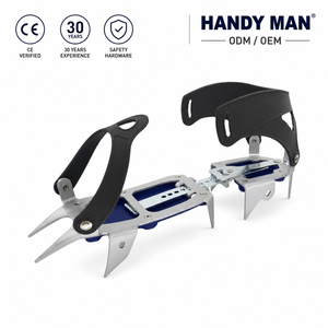 Crampones de Escalada en Hielo CRM-10-W de 10 Puntas de Acero - Certificación CE, Duraderos y Antideslizantes, Tallas 36-48 en la UE - Product Image 1