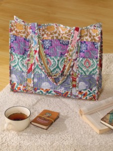 OEM Assorted <b>Patchwork</b> Quilted Cotton Tote <b>Bag</b> - Eco-Friendly Boho Reusable Shopper Handbag - Product Image 5