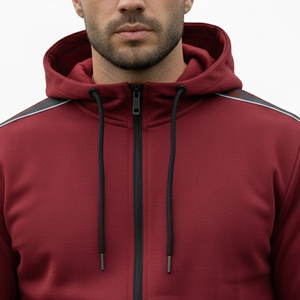 Men's Winter Casual Hooded Solid Sports Track <b>Suit</b> | Eco-Friendly Customizable Polyester/Cotton Training <b>Jogging</b> <b>Suit</b> | - Product Image 4