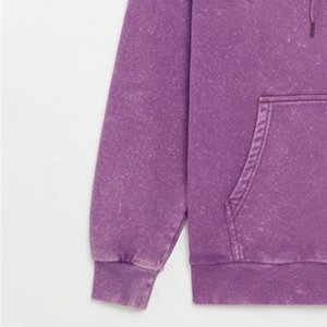 Sudadera con Capucha Morada para Mujer, con Logotipo Personalizado, de Color Sólido, Tejida en Algodón, Informal, para Otoño e Invierno, de Alta Venta - Product Image 6