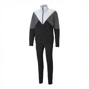 Chándal Deportivo para Hombre con Bloques de Color, Cremallera Completa, Cuello Alto, Transpirable, de Poliéster, para Otoño, Corte Regular - Product Image 1