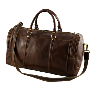 Luxury Genuine <b>Leather</b> <b>Duffle</b> <b>Bag</b> Business Travel Carryall Zipper Closure Spacious Design Strong Zipper <b>Leather</b> <b>Duffle</b> <b>Bags</b> - Product Image 5