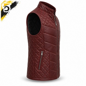 Chaleco de Cuero para Hombre, Diseño Impermeable y Ligero, Corte Cómodo, Fácil de Combinar, para Viajes, Moda Casual y Uso Diario - Product Image 3