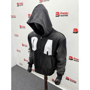 Sweat à capuche surdimensionné vintage streetwear de haute qualité pour homme, imprimé sur mesure, délavé à l'acide, avec épaules tombantes, fabriqué par un fabricant OEM - Product Image 3