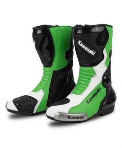 Bottes de moto pour homme, mi-mollet, en cuir véritable, fermeture éclair, résistantes à l'abrasion, toutes saisons - Product Image 4