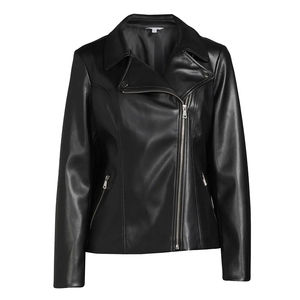 Blouson bomber oversize pour femme en cuir d'agneau véritable 100% - Veste décontractée d'hiver rembourrée en coton brut - Product Image 5