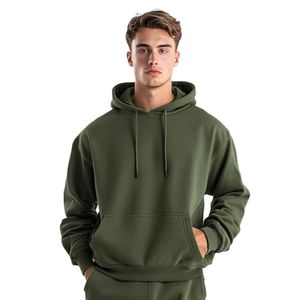 Sweat à capuche classique pour femme, personnalisé, de haute qualité, en tissu gaufré, doublé pour l'hiver, uni, avec logo frontal, poches et polaire légère - Product Image 4