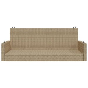 Panca girevole con Patio in Rattan Beige 46.9 \ "x22 \" x18.9 \" - Product Image 4