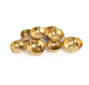 Timeless Form Handmade High Quality Aluminum Tabletop Vase Gold Finish Modern Design Decorative <b>Bowl</b> for Housewarming Wedding - Product Image 5